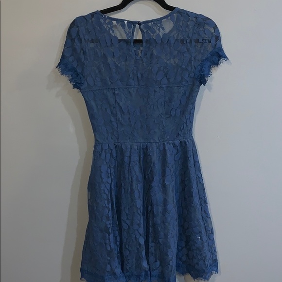 Lauren Conrad Lace Mini Dress Blue Size 2 - Picture 4 of 5